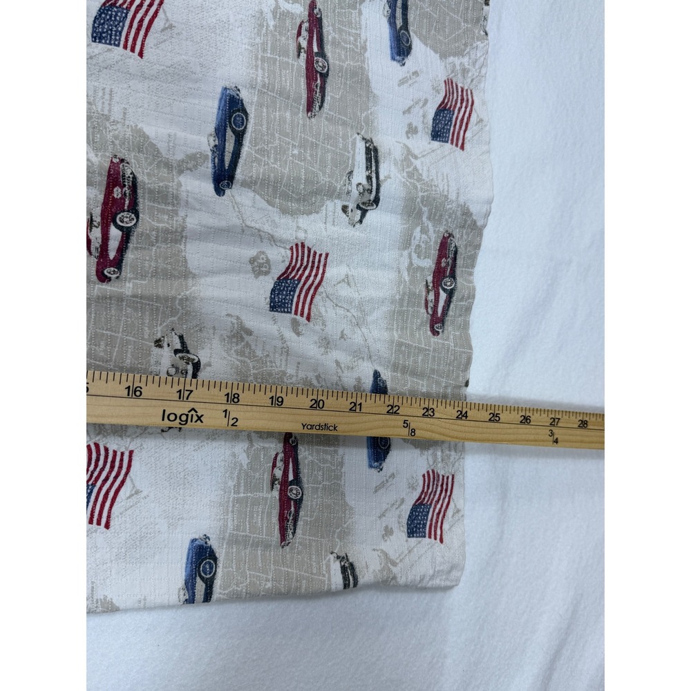 American‎ Summer Clothing Company Mens M Polo Shirt Classic Cars USA Flags Map - Picture 5 of 8